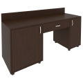 Стол с 2-мя тумбами и бортиком