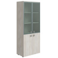 Офисный шкаф для бумаг со стеклом в алюминиевой раме